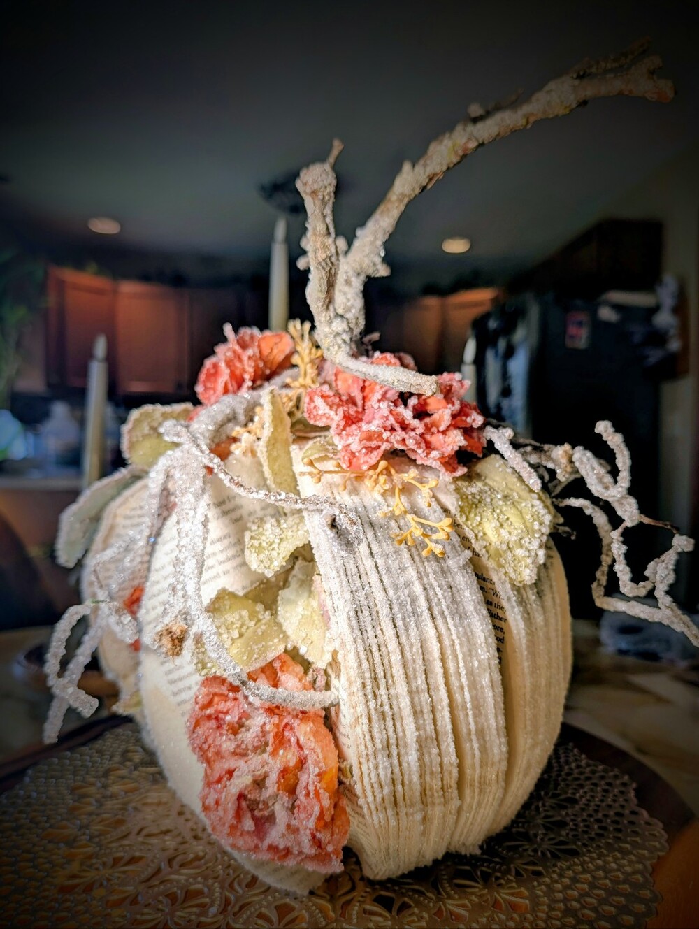 Handcrafted Crystalized Pumpkin Book https://coachkatie.etsy.com - Picture 6 of 6